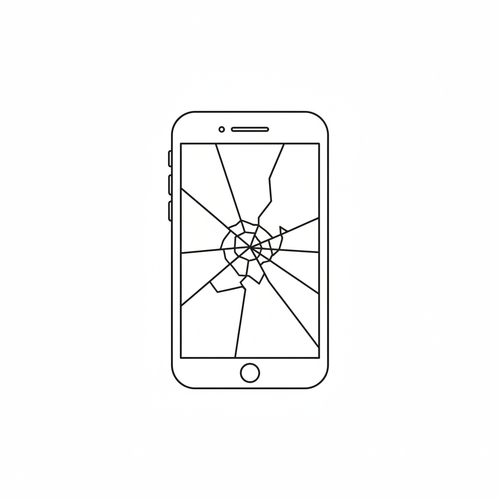 Contorno móvil pantalla rota